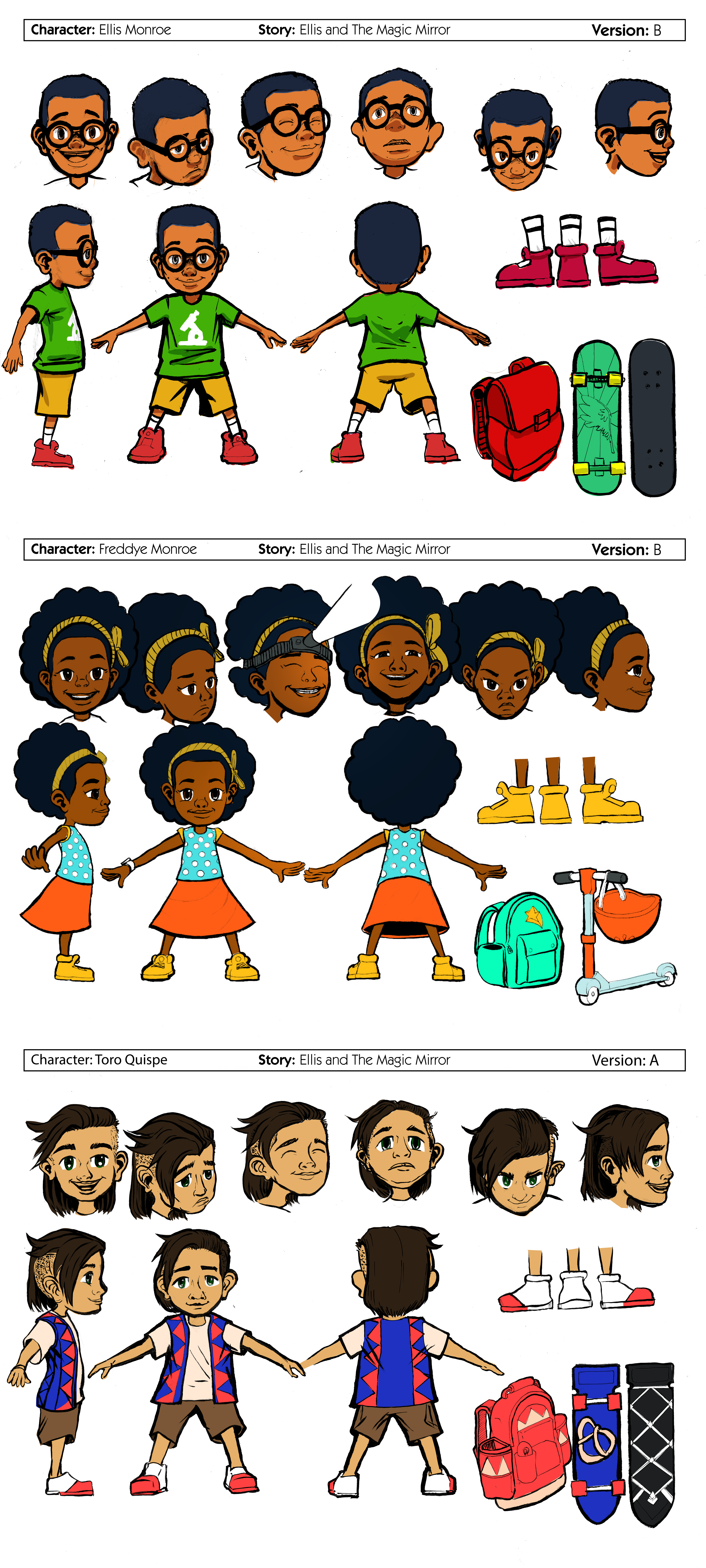 Ellis Series Character Designs